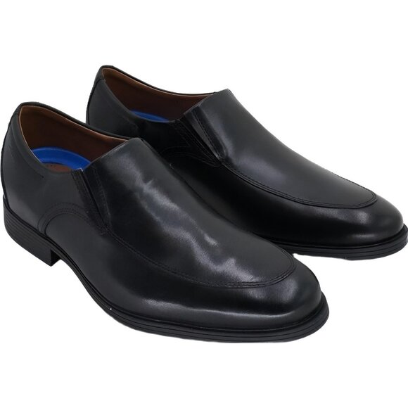 Clarks Men\'s Whiddon Step Slip-On Dress Loafers Black US 11.5W EU 45